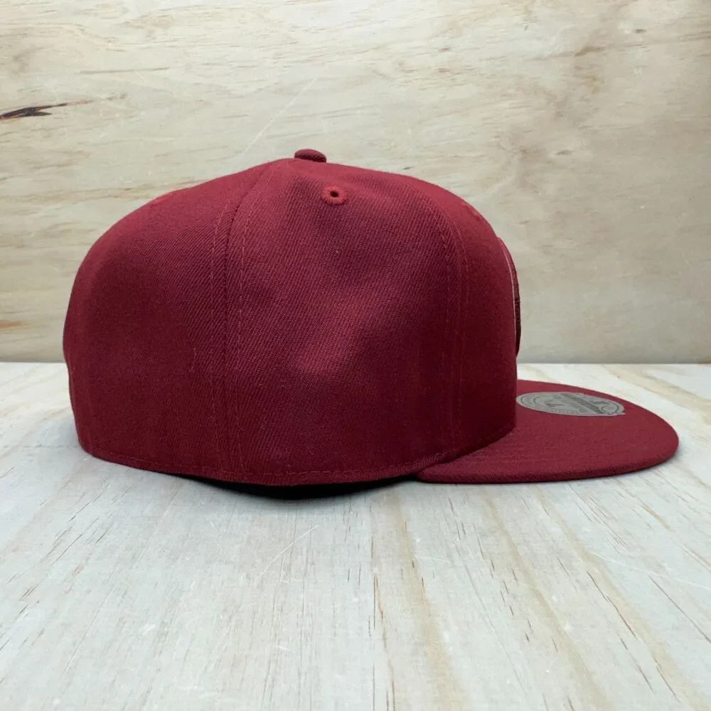 NEW Boston Red Sox Mitchell Ness Fitted sz 7 3/4 Liberty Fit Hat Cap Maroon